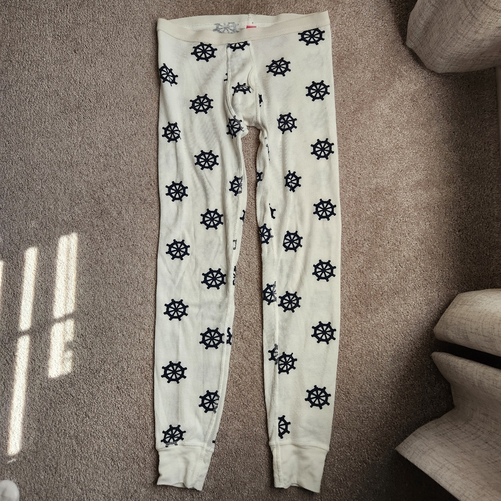 Primp Nautical Wheel Pajamas Thermal Leggings Small